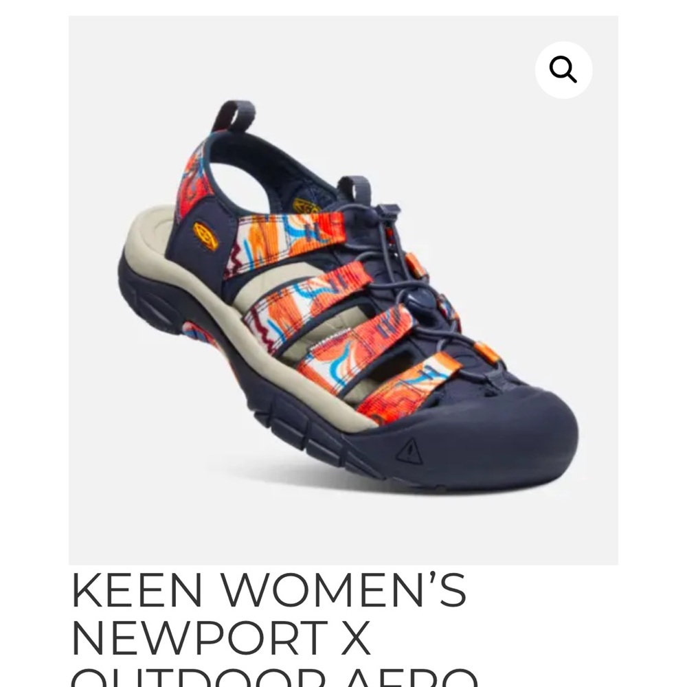 KEEN WOMEN’S NEWPORT X OUTDOOR AFRO SANDAL GROOVY ORANGE/NAVY